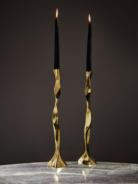 Viya - Under the Banyan Brass Candlesticks (Set of 2) -  - ABASK