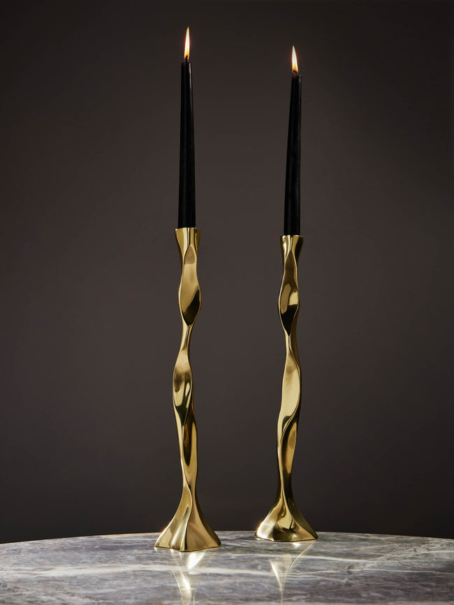 Viya - Under the Banyan Brass Candlesticks (Set of 2) -  - ABASK