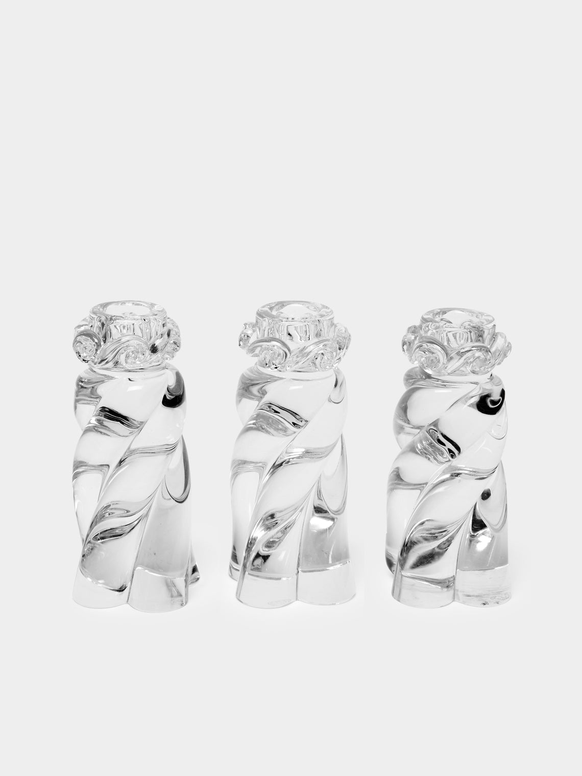 Antique and Vintage - 1920s Baccarat Crystal Candle Holders (Set of 3) -  - ABASK - 