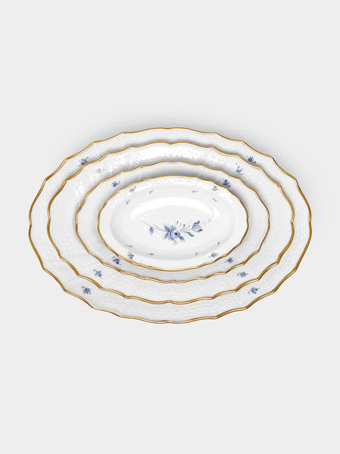 Antique and Vintage - 1960s Lorenz Hutschenreuther Hand-Painted Porcelain Serving Platters (Set of 5) -  - ABASK - 