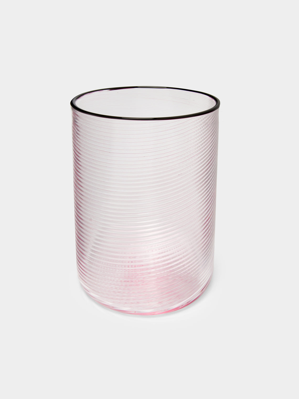 Giberto - Fizzy Hand-Blown Murano Glass Water Tumbler - Pink - ABASK - 