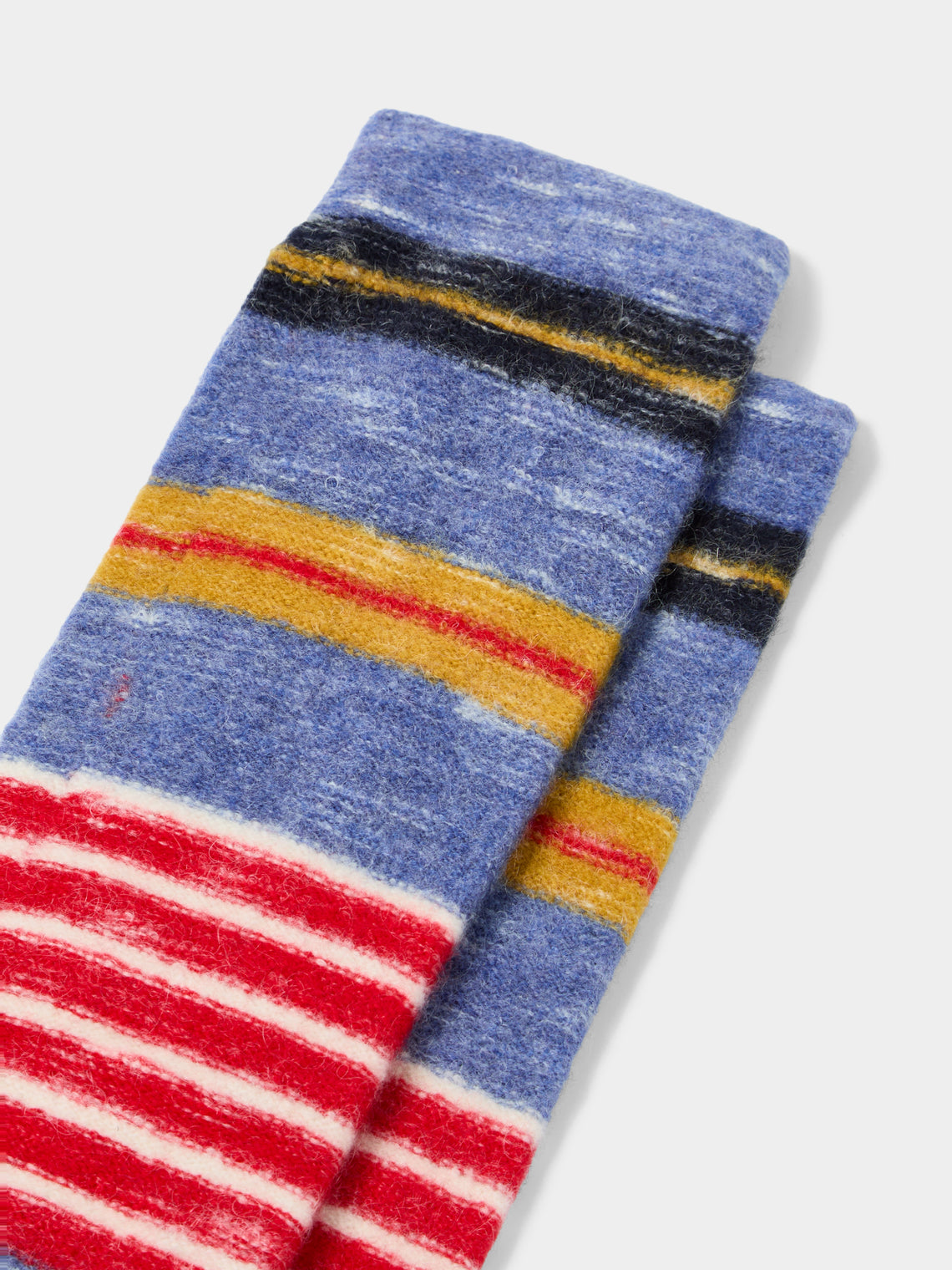 The Elder Statesman - Jasper Stripe Cashmere Knee-High Socks | One Size -  - ABASK