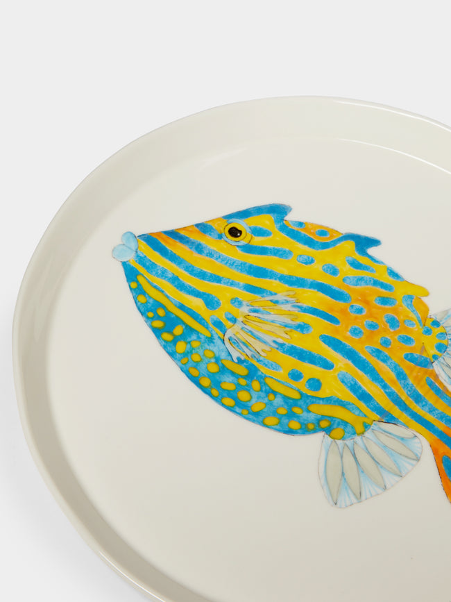 Casa Adams - Fish Hand-Painted Porcelain Dinner Plates (Set of 2) -  - ABASK