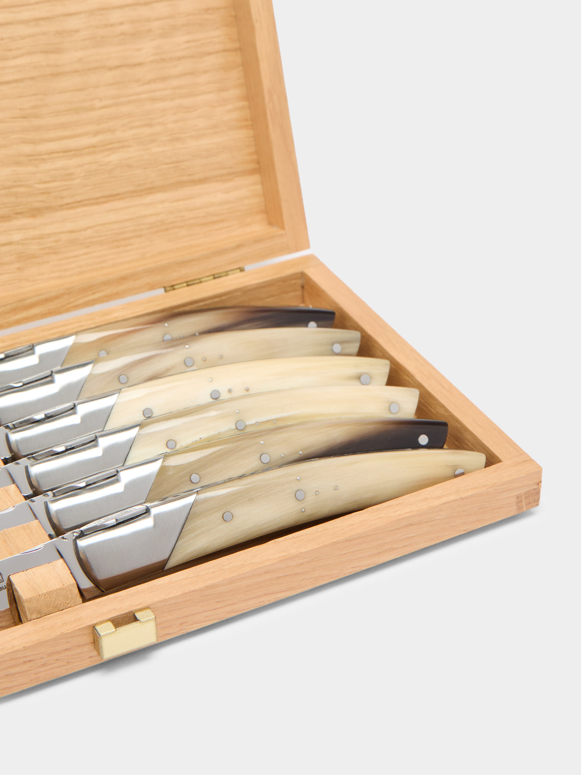 Goyon-Chazeau - Le Thiers Prestige Blonde Horn Steak Knives (Set of 6) -  - ABASK