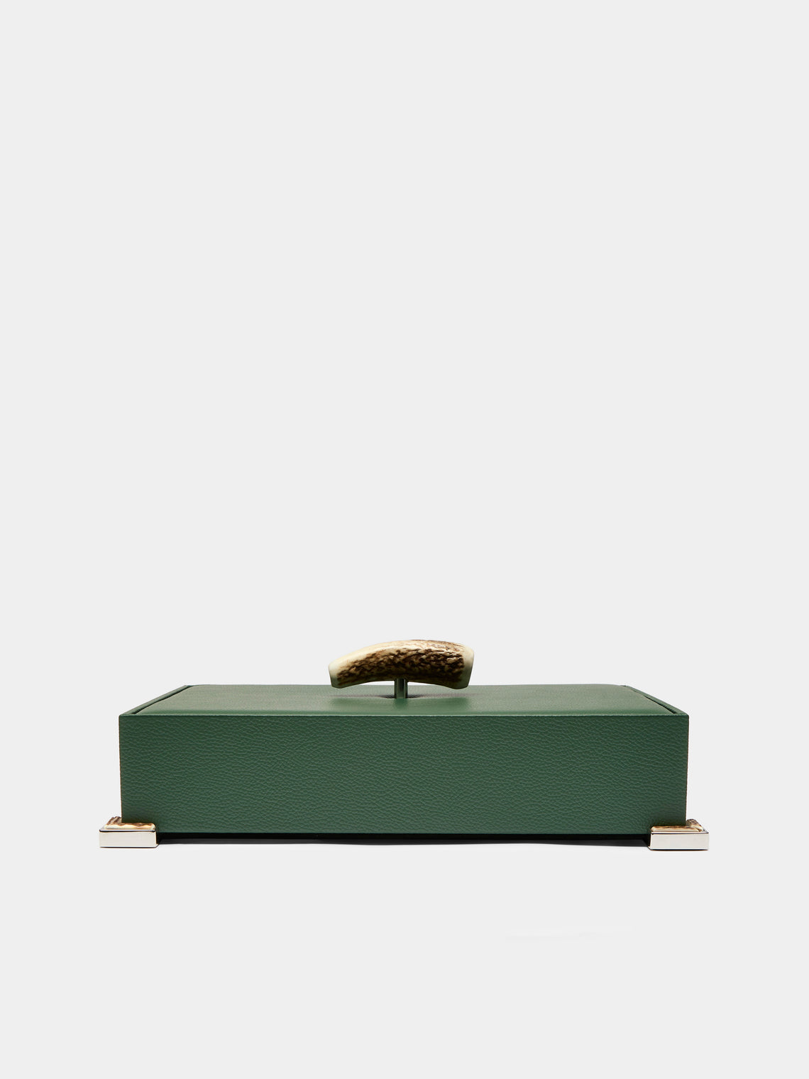 Lorenzi Milano - Leather and Stag Antler Rectangular Box -  - ABASK - 