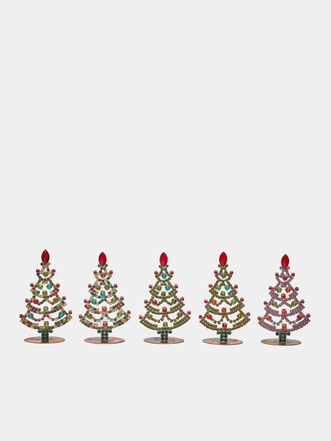 Antique and Vintage - 1930s Czech Jewelled Micro Christmas Trees (Set of 5) -  - ABASK - 