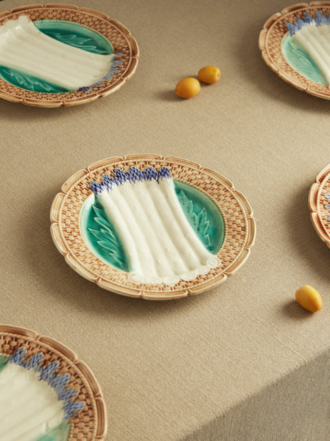 Antique and Vintage - 1950s Ceramic Asparagus Plates (Set of 10) -  - ABASK