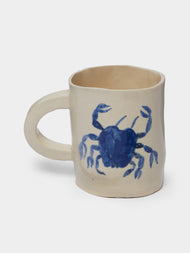 Liz Rowland - Crab Hand-Painted Ceramic Mug -  - ABASK - 