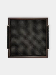 Riviere - Diana Ebony and Woven Leather Square Tray -  - ABASK - 