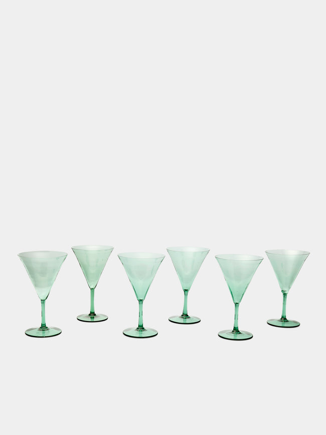 Antique and Vintage - 1930s Venetian Martini Glasses (Set of 6) -  - ABASK - 