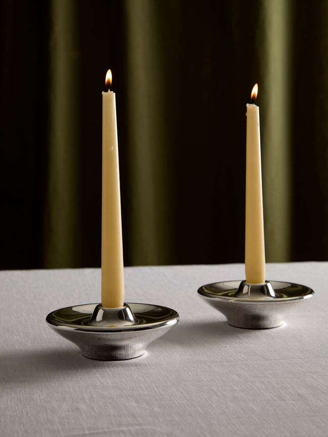 Antique and Vintage - 1963 MGAB Swedish Solid Silver Candlesticks (Set of 2) -  - ABASK