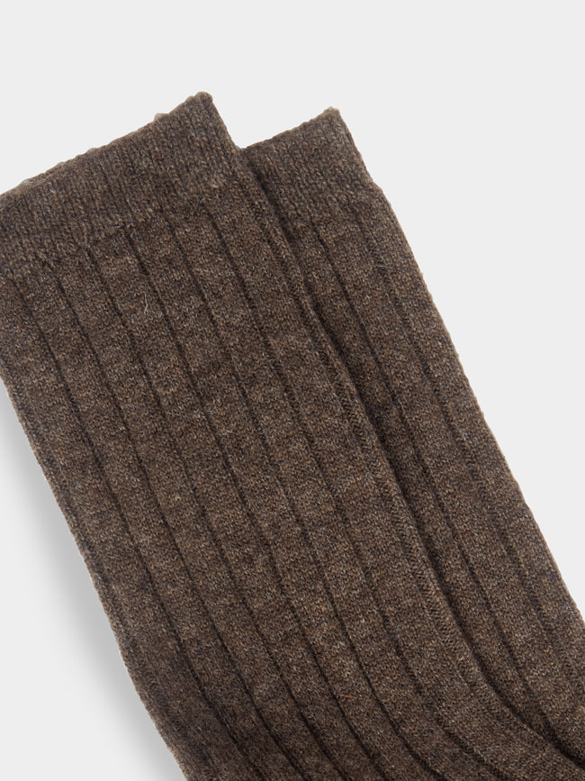 Maria La Rosa - Ribbed Wool-Blend Socks | One Size -  - ABASK