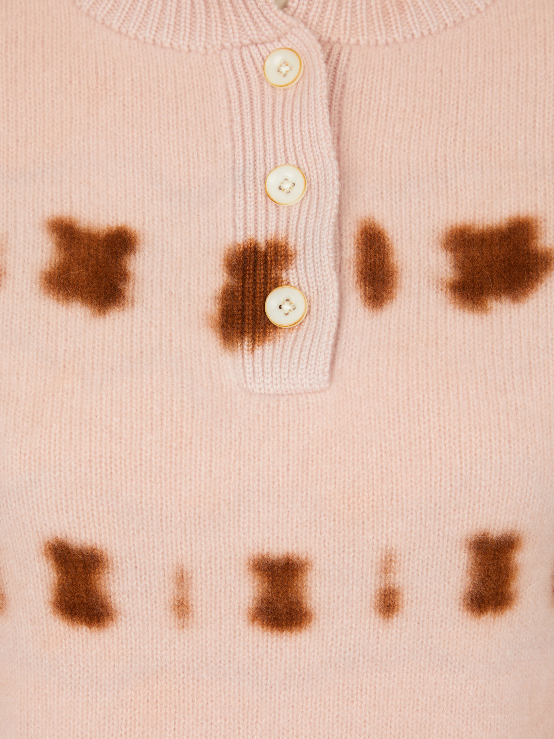 The Elder Statesman - Rave-Dye Cashmere Henley Sweater -  - ABASK