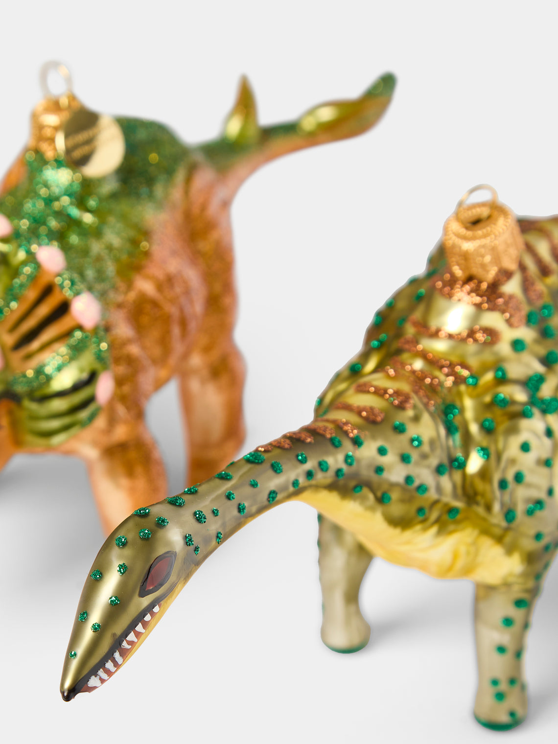 Antique and Vintage - Hand-Blown Glass Dinosaur Tree Decorations (Set of 4) -  - ABASK