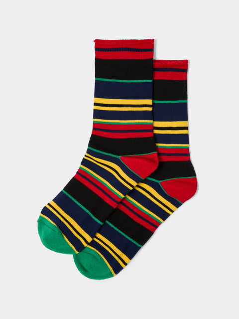 The Elder Statesman - Rad Stripe Cotton Socks | One Size -  - ABASK - 