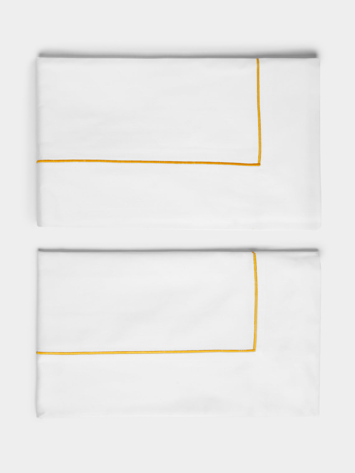 Loretta Caponi - Hand-Embroidered Cotton King-Size Pillowcases (Set of 2) -  - ABASK