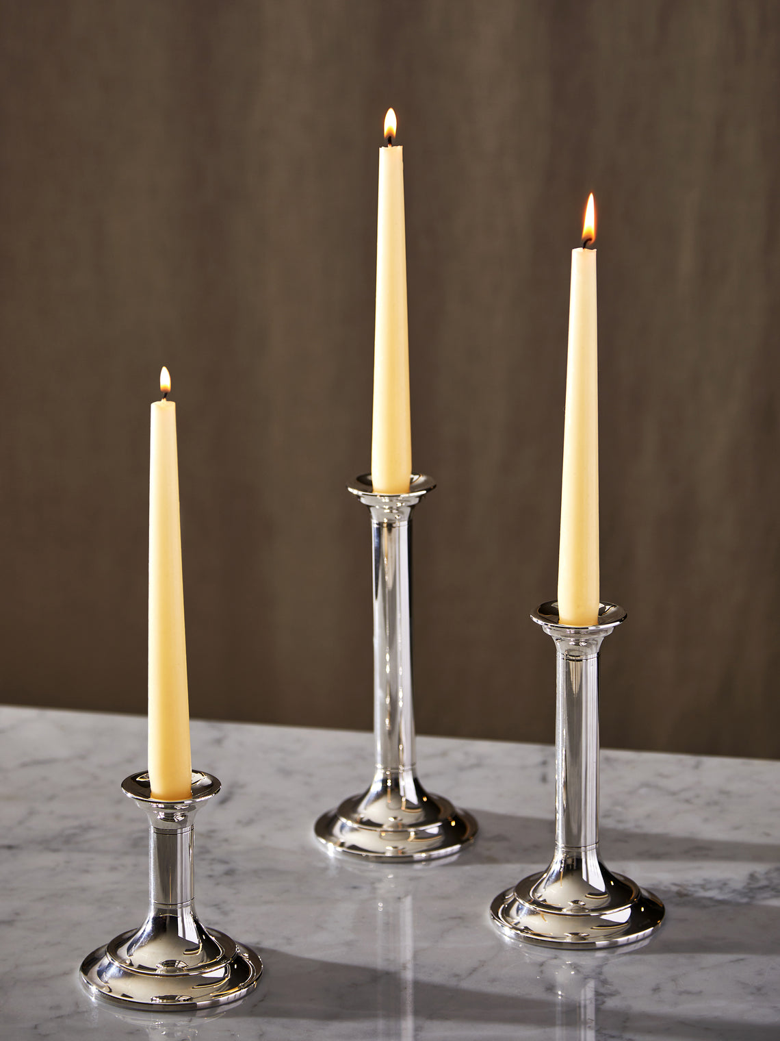 Antique and Vintage - 1970s Solid Silver Candle Holders (Set of 3) -  - ABASK