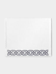 Loretta Caponi - Foliage Hand-Embroidered Cotton Hand Towel -  - ABASK - 