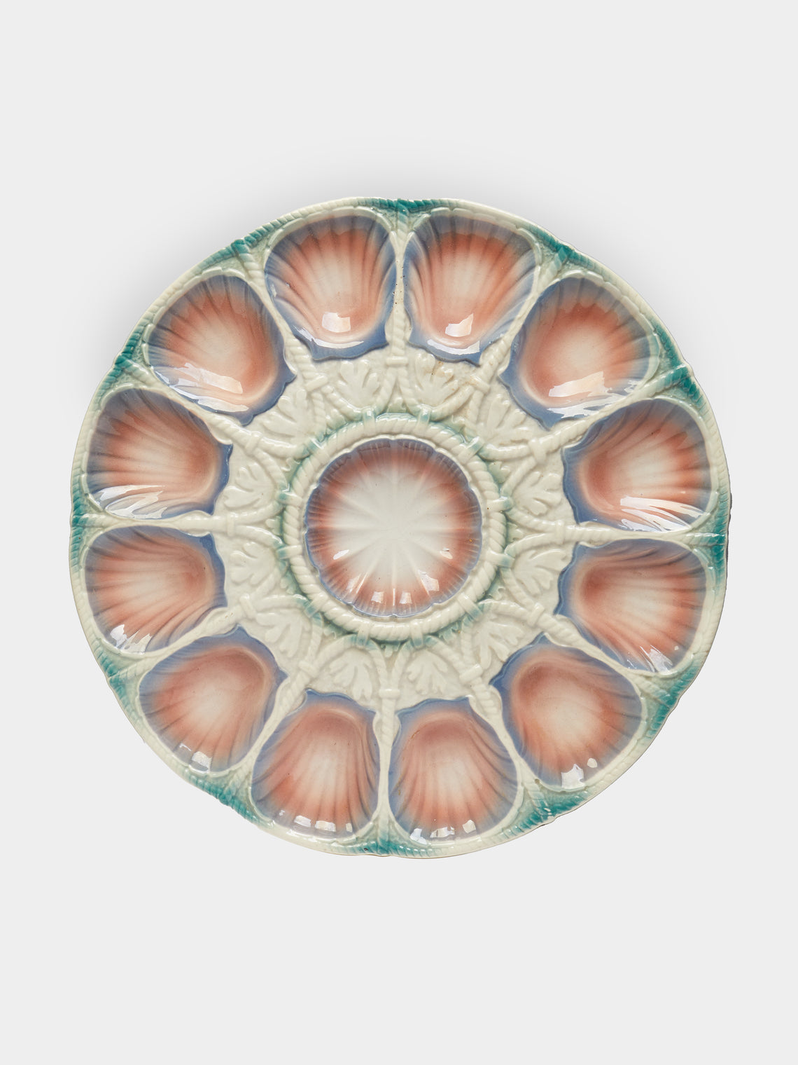 Antique and Vintage - 1950s Ceramic Oyster Plates (Set of 9) -  - ABASK