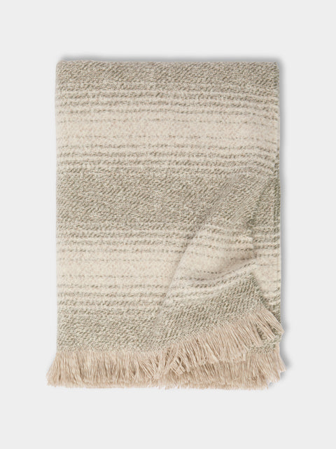 Johnstons of Elgin - Cashmere, Wool and Alpaca Ombré Blanket (79in/2m) -  - ABASK - 