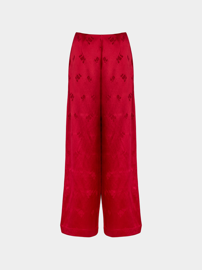 Loretta Caponi - Capalbio Silk Trousers | Size: M -  - ABASK - 