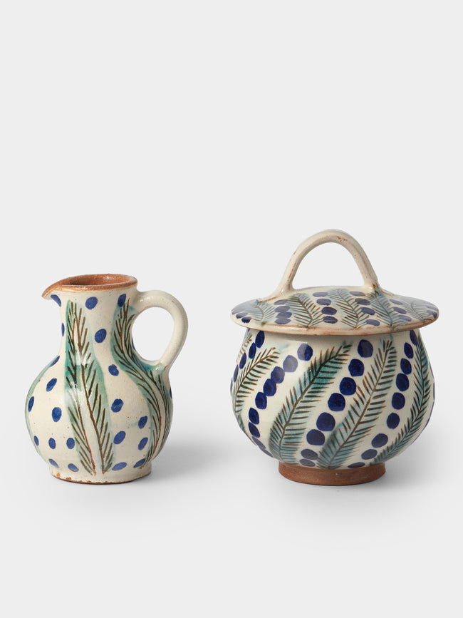 Anut Cairo - Dotty Vine Hand-Painted Ceramic Sugar Jar and Creamer -  - ABASK - 