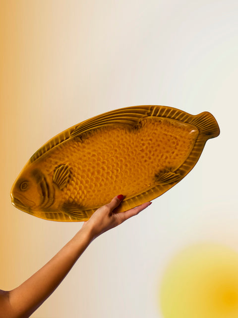 Antique and Vintage - Mid-Century French Ceramic Fish Platter -  - ABASK