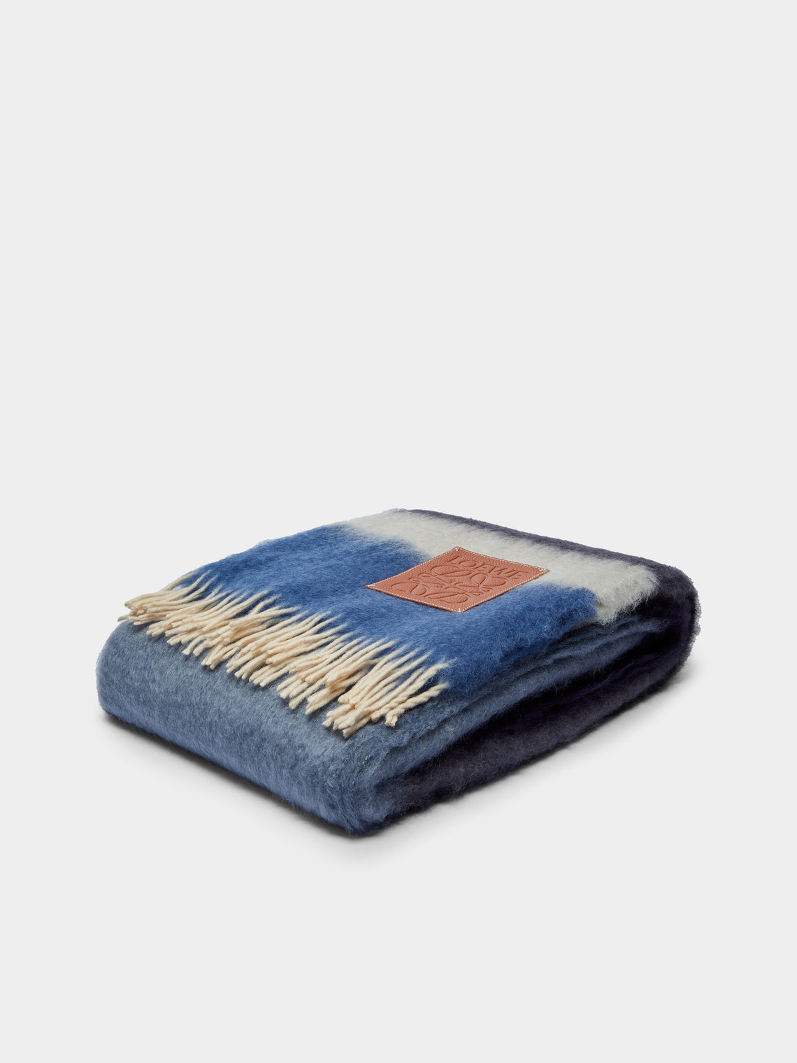 Loewe Home - Wool and Linen Striped Blanket -  - ABASK