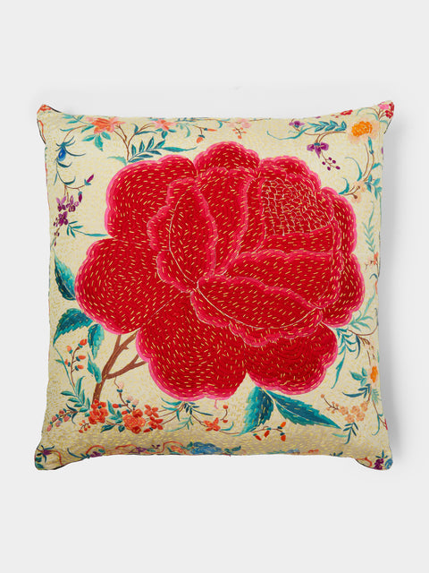 By Walid - 1920s Chinese Embroidery Silk Cushion -  - ABASK - 