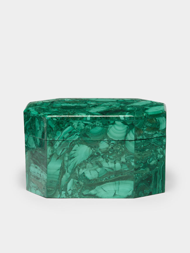 Antique and Vintage - 1950s Malachite Lidded Box -  - ABASK - 