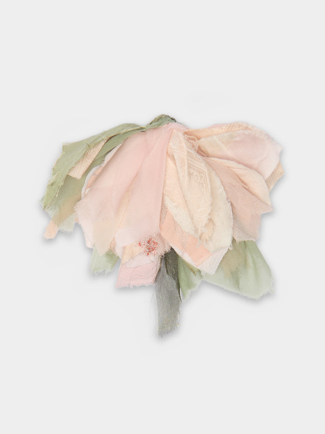 Considered Objects - Hand-Stitched Silk Falling Flower Brooch -  - ABASK - 