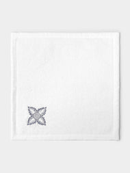 Loretta Caponi - Foliage Hand-Embroidered Cotton Washcloth -  - ABASK - 