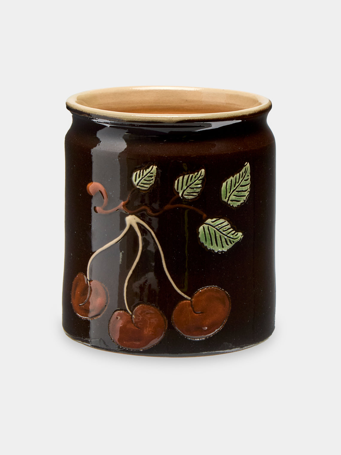 Poterie d’Évires - Cherries and Berries Hand-Painted Ceramic Jars (Set of 3) -  - ABASK