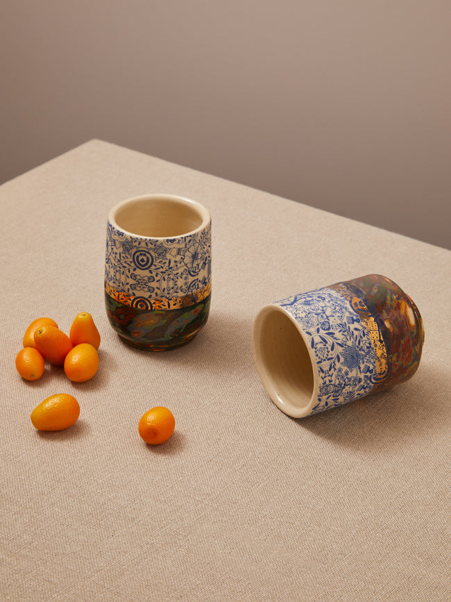 The Village Potter x Roberto Lugo - Edition 106 and 108 Ceramic Cups (Set of 2) -  - ABASK