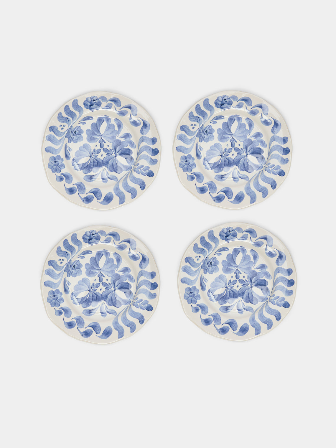 Zsuzsanna Nyul - Hand-Painted Ceramic Side Plates (Set of 4) -  - ABASK