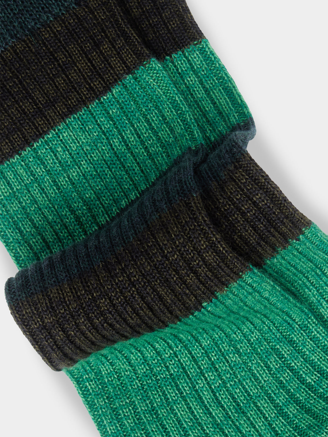 Maria La Rosa - Ribbed Cashmere and Silk Striped Socks | One Size -  - ABASK