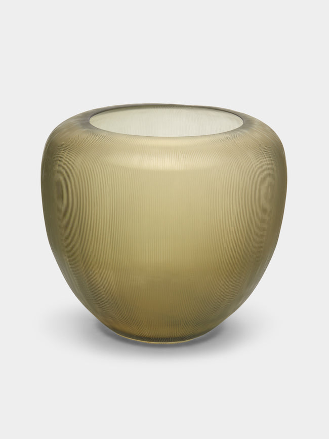 Micheluzzi Glass - Goccia Millerighe Hand-Blown Murano Glass Large Vase -  - ABASK - 