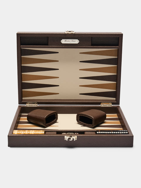 Hector Saxe - Leather Medium Backgammon Set -  - ABASK - 