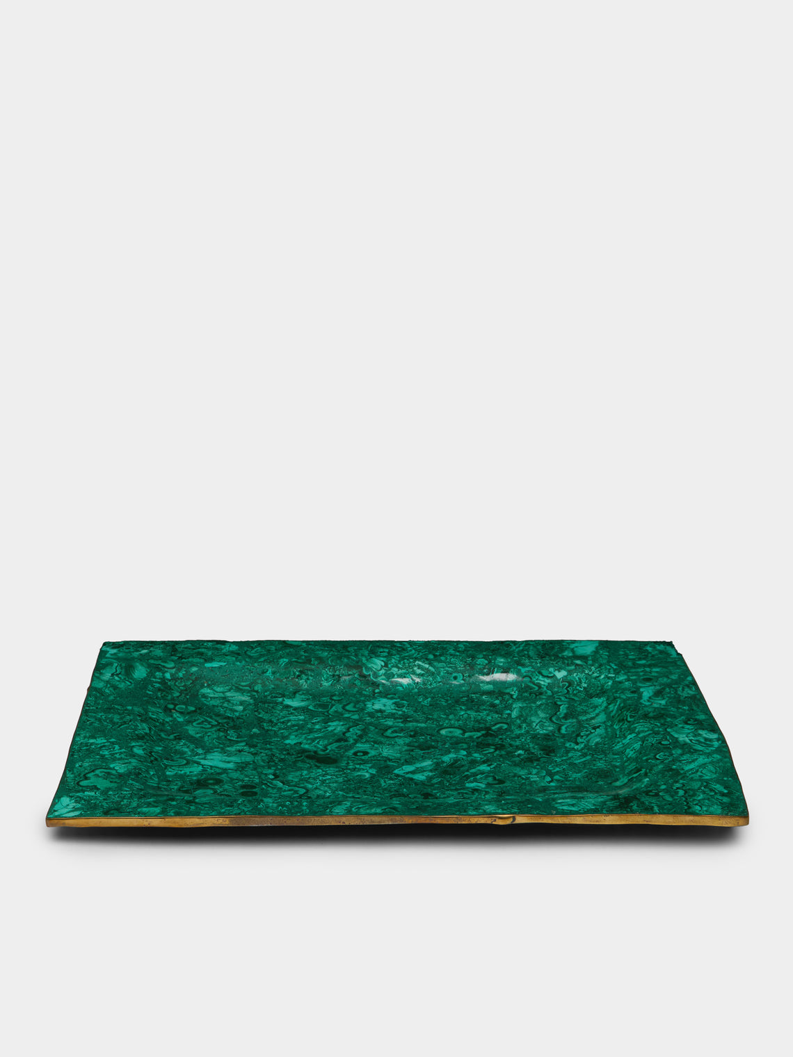 Antique and Vintage - 1950s Malachite and Bronze Platter -  - ABASK