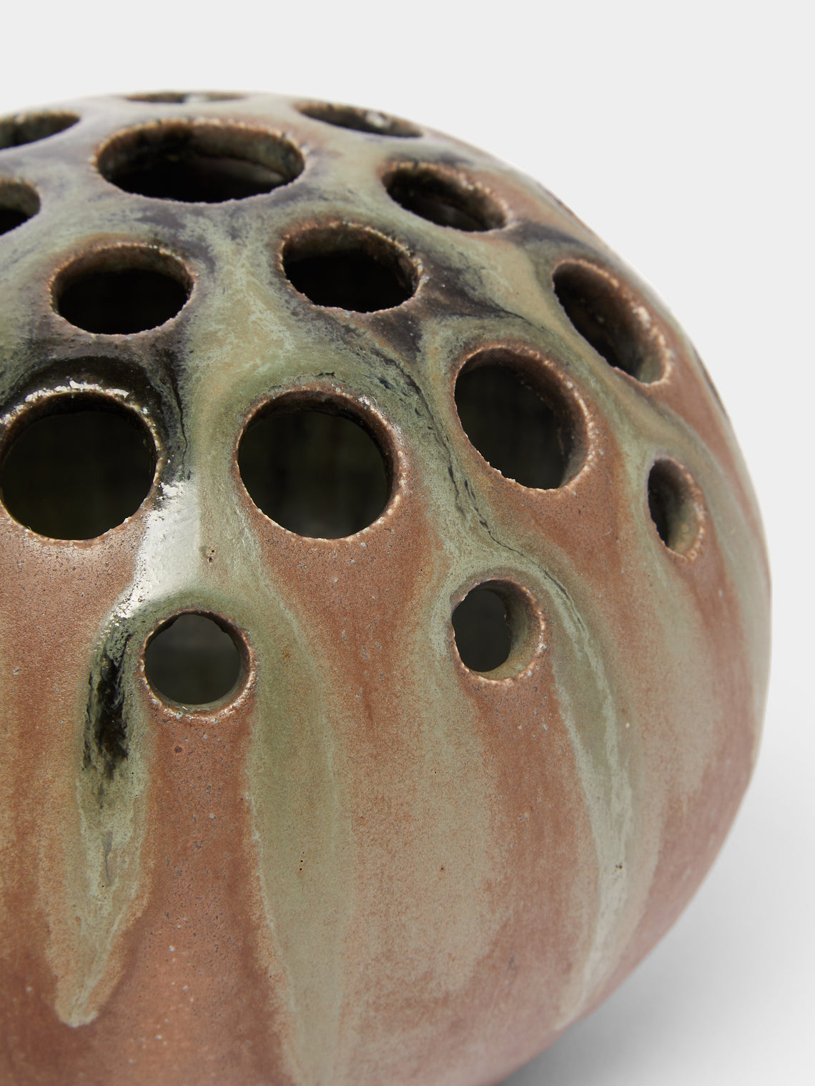 Antique and Vintage - 1960s Accolay Ceramic Round Bud Vase -  - ABASK