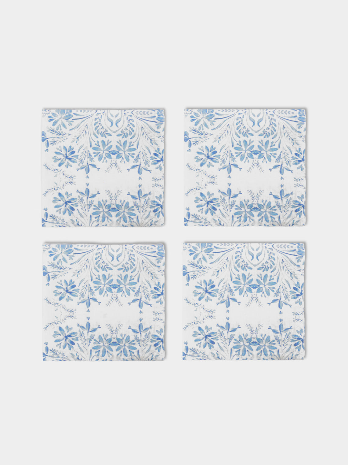 Zsuzsanna Nyul - Floral Linen Napkins (Set of 4) -  - ABASK