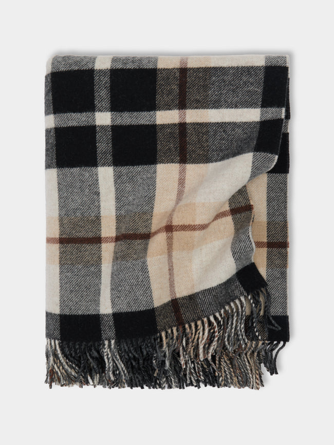 Johnstons of Elgin - Double-Faced Lambswool Check Blanket -  - ABASK - 