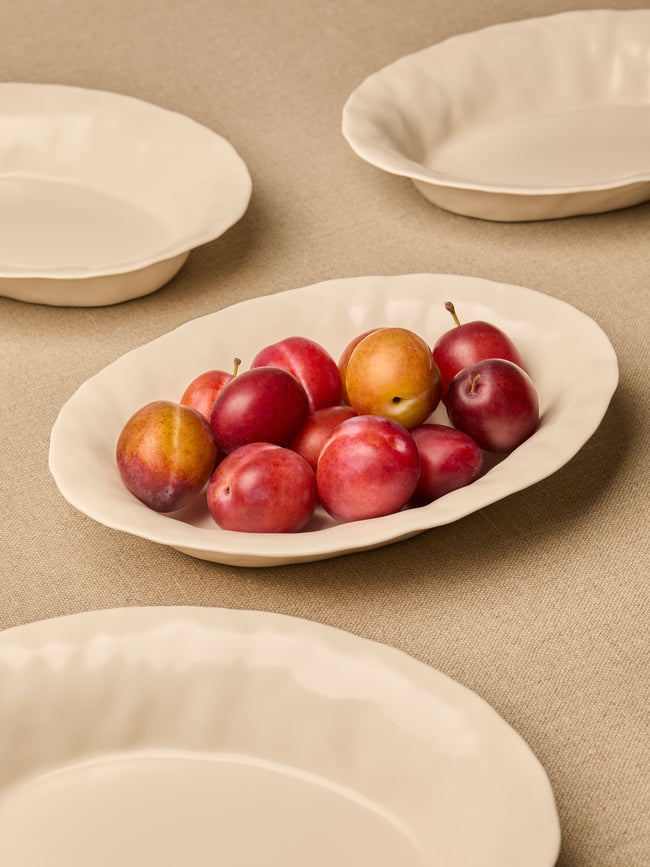 Park Nahye - Bloom Hand-Glazed Porcelain Oval Bowls (Set of 4) -  - ABASK