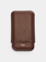 Bosquet Paris - Grained Leather Cigar Case (3 Cigars) -  - ABASK - 