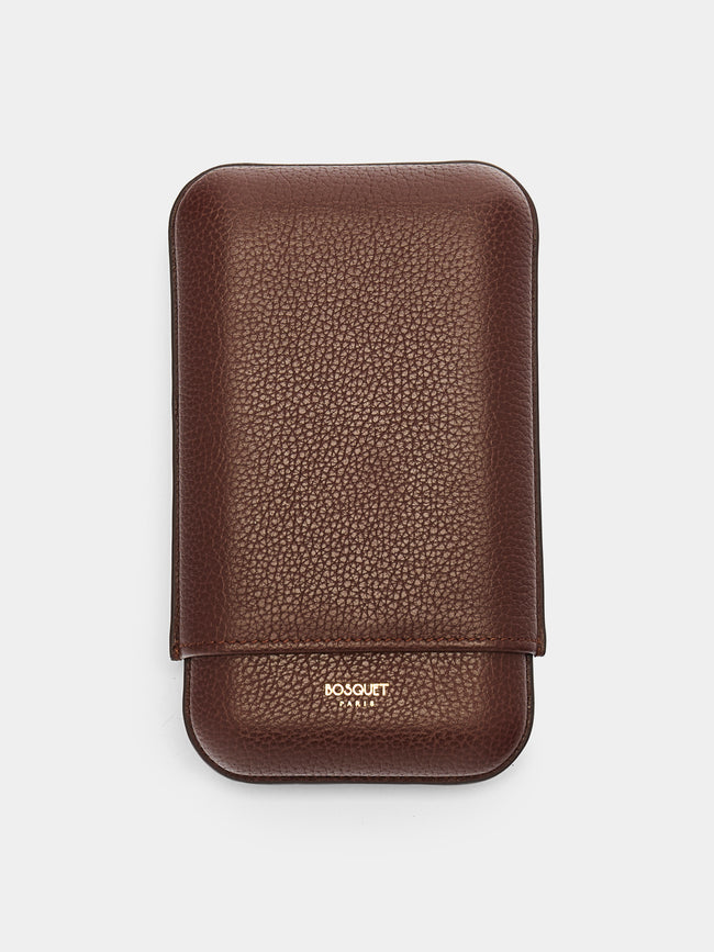 Bosquet Paris - Grained Leather Cigar Case (3 Cigars) -  - ABASK - 