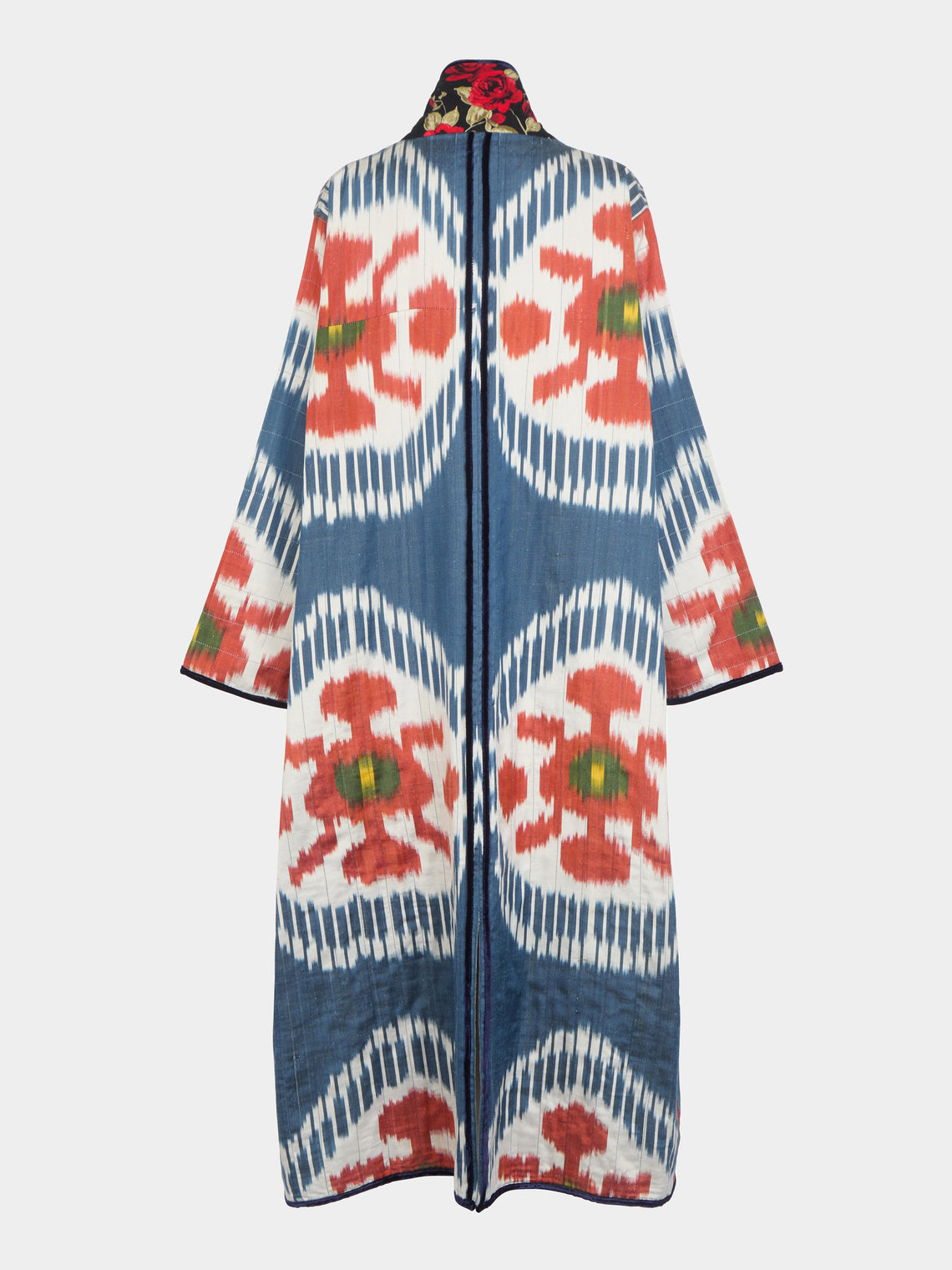 Nazzy Beglari - Hand-Loomed Ikat Silk and Cotton Reversible Robe | One Size -  - ABASK