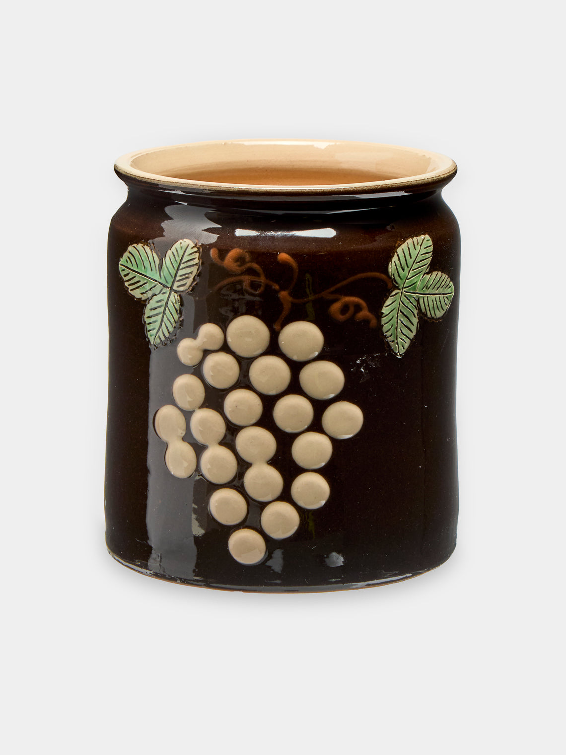 Poterie d’Évires - Fruits Hand-Painted Ceramic Ceramic Jars (Set of 3) -  - ABASK