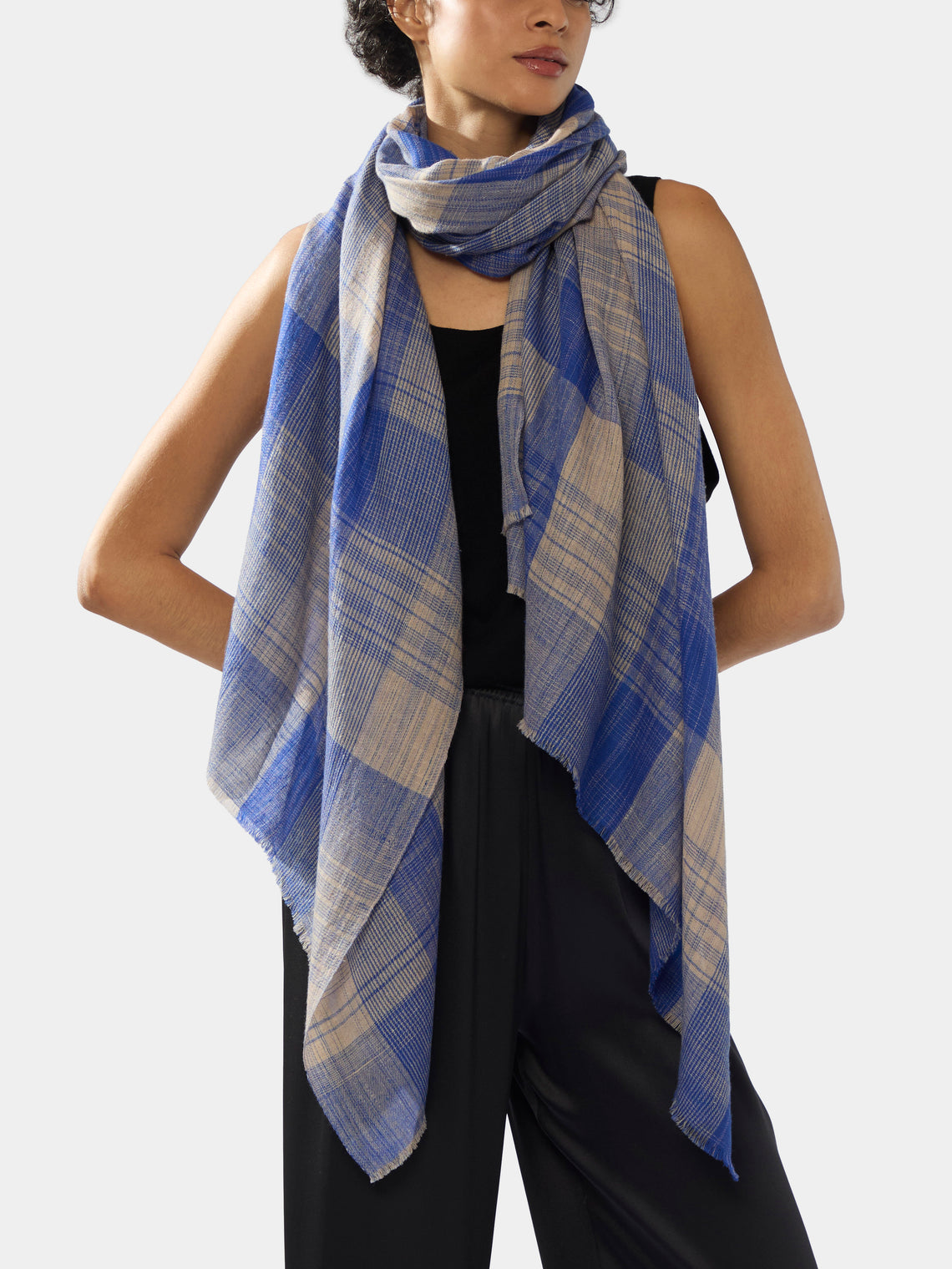 ME&K - Cashmere Check Scarf | One Size -  - ABASK