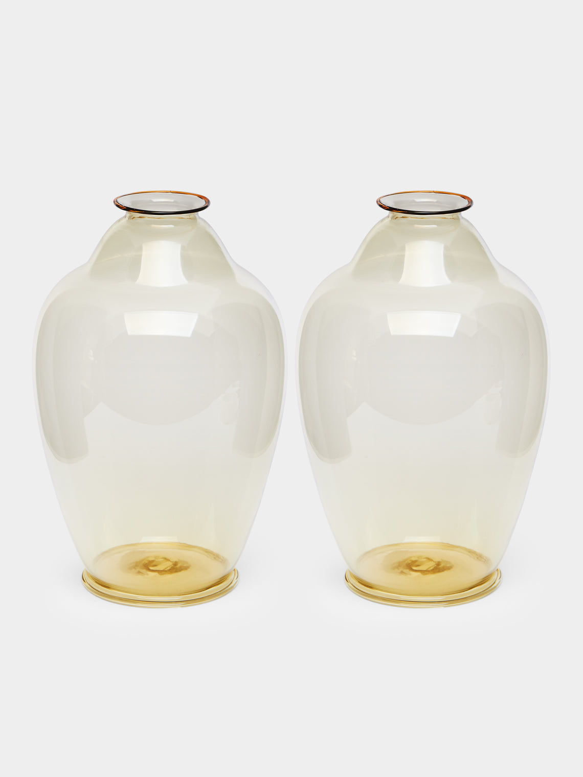 1930s Vittorio Zecchin for Pauly Murano Glass Vases (Set of 2)