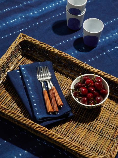 Tensira - Indigo Hand-Dyed Cotton Napkins (Set of 4) -  - ABASK